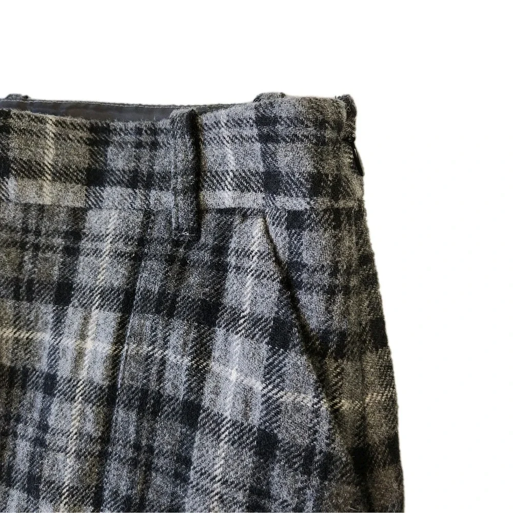 Eddie Bauer Mercer Fit Skirt Womens 2 Wool Plaid‎ Dark Academia Preppy Professor